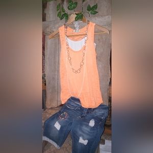 INSTANT OUTFIT Maurices Tank Wild Flower  Shorts + Jewlery set